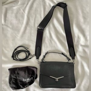 Botkier Valentina Flap Satchel Black